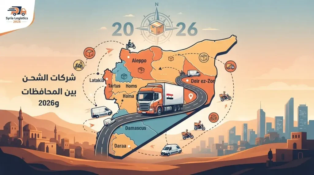 شركات الشحن في سوريا: دليل التوصيل بين المحافظات وأسعاره 2026